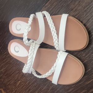 White srappy sandels